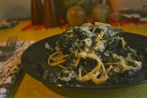 Clam Linguine with Greenery by Kitchenette Finds